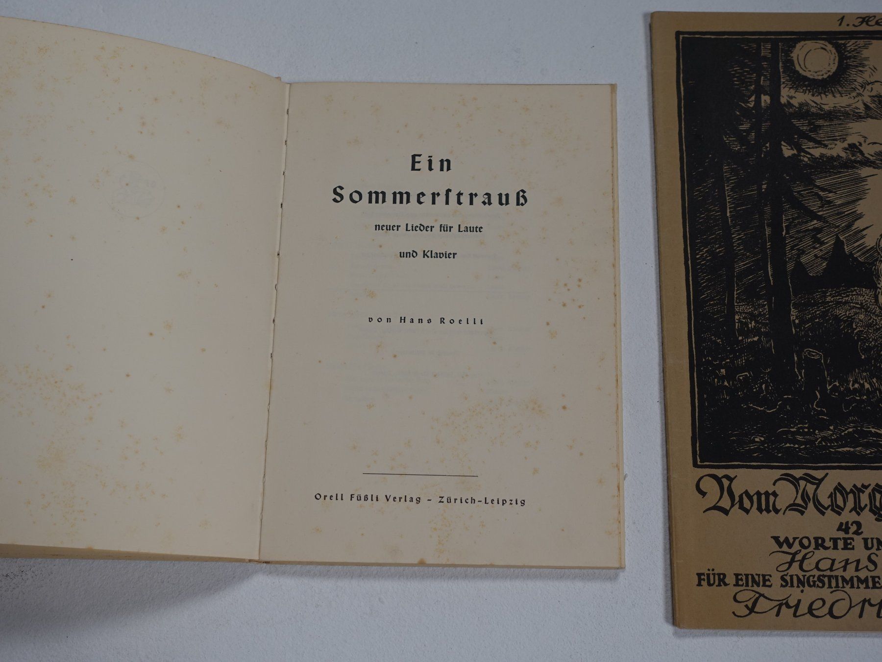 Libri: Otto Baumberger, Hans Roelli. Zwei Werke, ein Notenheft – Usato da Gutenswil venduto da Optico 1