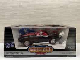 Schwarze Corvette L-71, 1967, American Muscle, 1:18 Top! OVP
