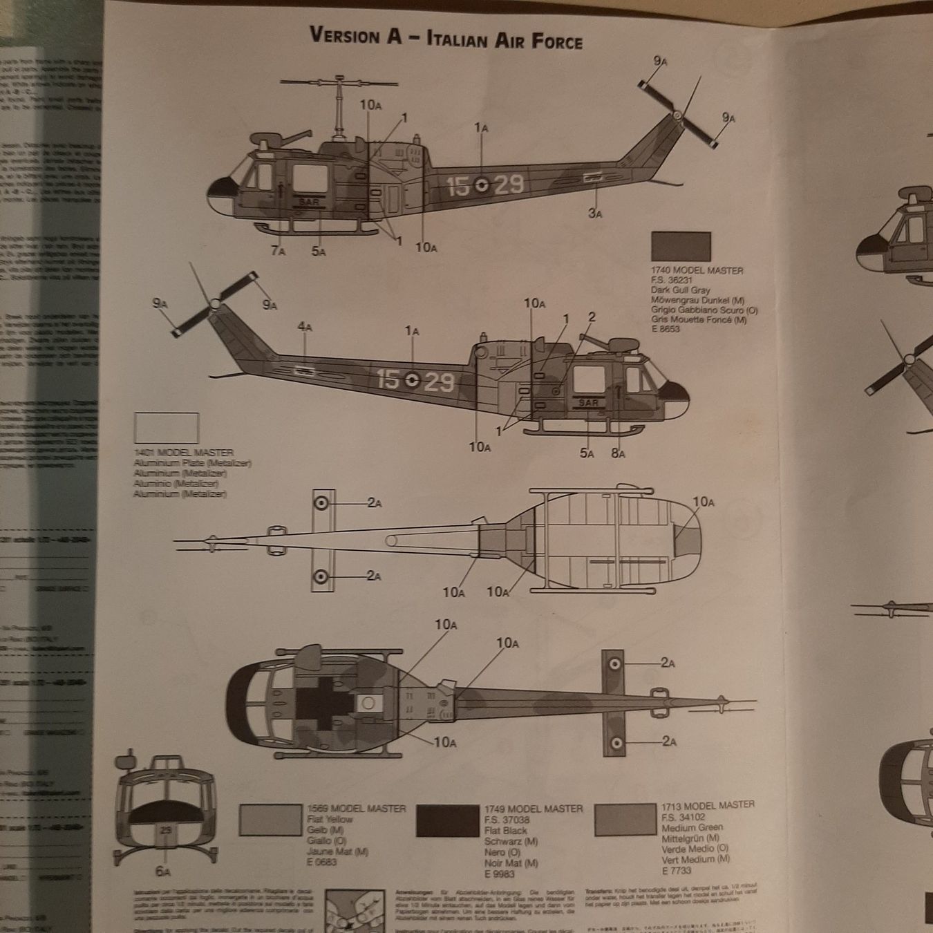 Italeri Kit di modellismo & Modellini statici: 1045 ... Bell AB-204 B ... Italeri 1201 – Usato da Bonstetten venduto da Benibanny59 2