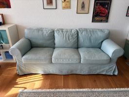 IKEA Ektorp Sofa 3-Sitzer hellblau gebrauchter Zustand