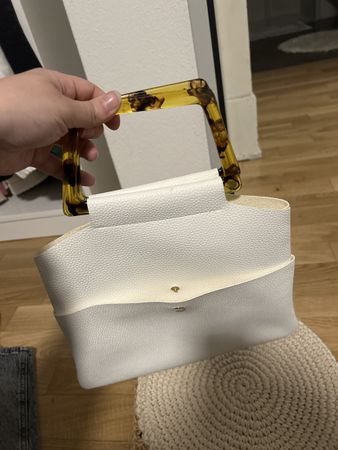 weisse tasche kunstleder