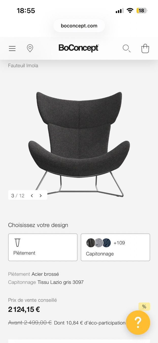 Boconcept Poltrone: BoConcept Imola dunkelgrauer Sessel – Usato da Schlieren venduto da Anne-SophieGa. 3