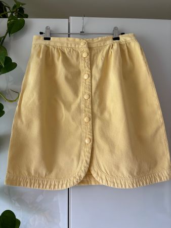DES PETIT HAUTS "EPOCHAT" gelber Denim Jupe Gr. 2 (M)