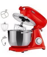 Küchenmaschine Retro 1800W 6L Edelstahl-Rührschüssel