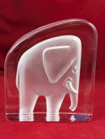 Mats Jonasson Glasblock – Elefant – Målerås Sweden – Kristal