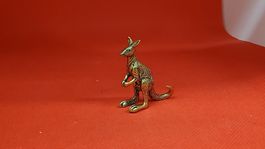 Süsses Känguru aus Messing - Glücksbringer Tierfigur!