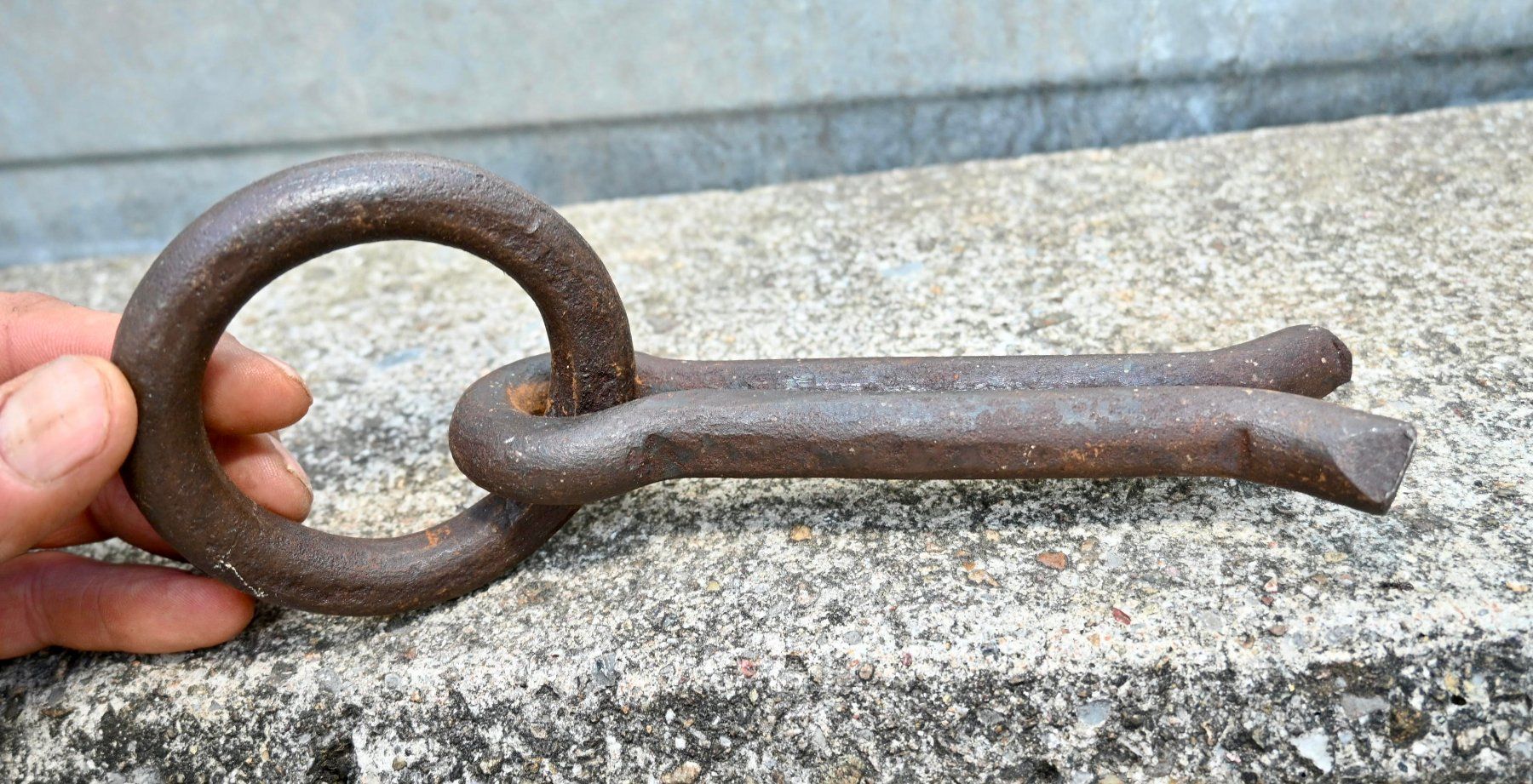 Ferramenta: alter Eisen - Wandhaken mit Ring - geschmiedet – Usato da Pfaffhausen venduto da mono_rec 5