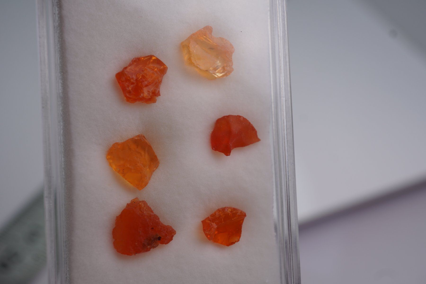 Minerali & Pietre curative: Feuer opal Mexico  Roh       im Böxli no2 – Nuovo e nell'imballaggio originale da Eschenbach SG venduto da topstone 6