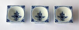 3 antike Gewürzschälchen Salznäpfe Schalen Meissen Porzellan