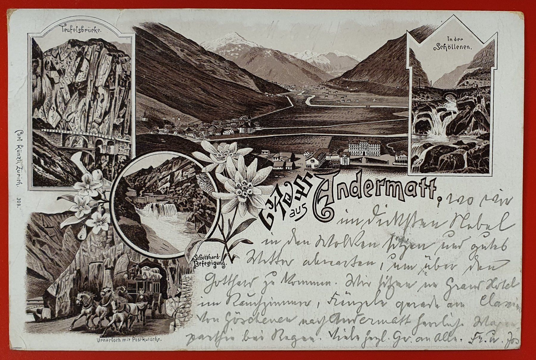 Cartoline postali: Gruss aus Andermatt 1894 – Usato da Kreuzlingen venduto da Rschweiz1