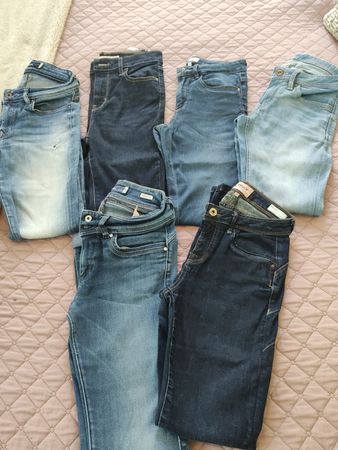 Lot de 6 jeans femme marques variées taille 26