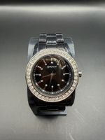 DKNY Damenuhr 31mm, schwarz mit Ziersteine
