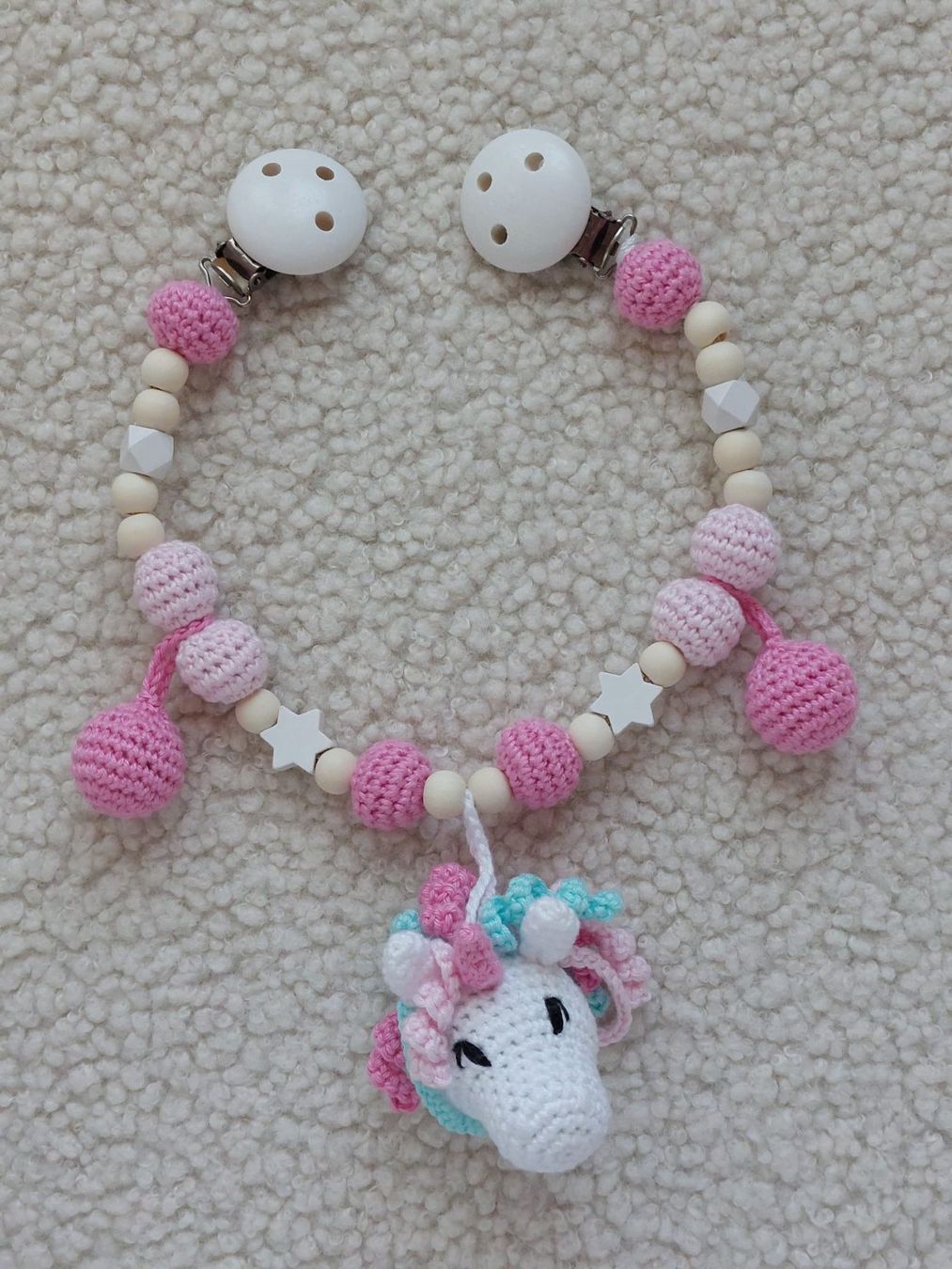 Giocattoli: Kinderwagenkette Einhorn – Nuovo e nell'imballaggio originale da Bleienbach venduto da babyhandgemachts