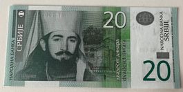 Serbien 20 Dinara 2006 Neuwertig