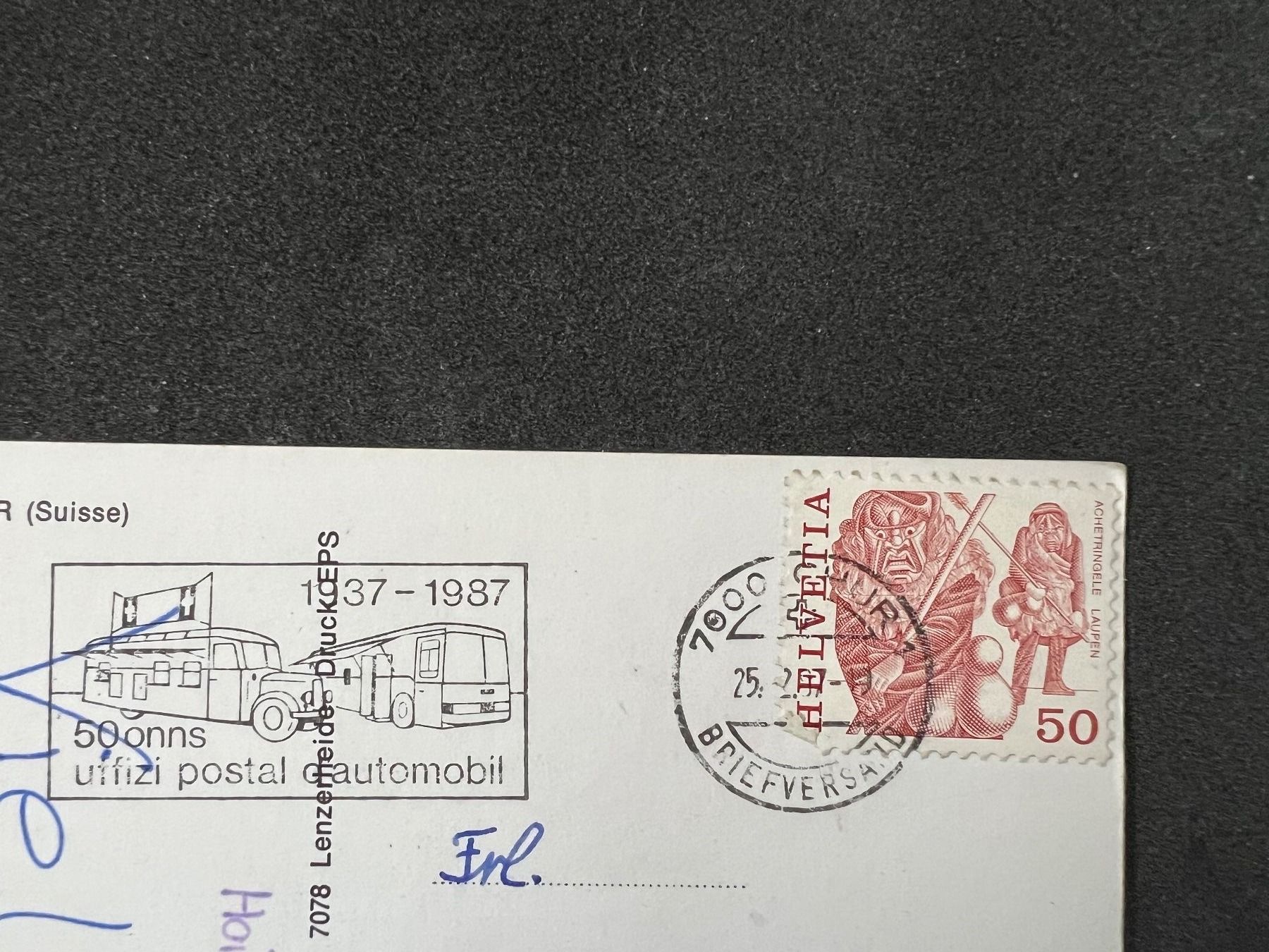 Cartoline postali: Valbella-Lenzerheide, 1500 m ü.M. GR (Suisse) – Usato da Widnau venduto da Brusi9 1