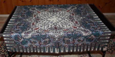 Foulard Schal dunkelblau-bunt