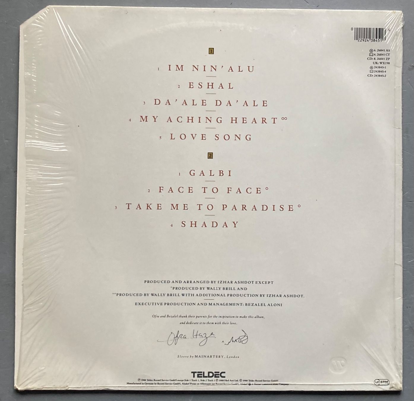 Schallplatten: OFRA HAZA - SHADAY – Gebraucht aus Poliez-Pittet von Newtown-Records 1