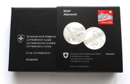 20 Fr. 2020, NEAT Ceneri -Tunnel - Polierte Platte / proof !
