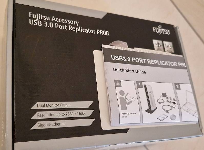 Fujitsu Docking station: FUJITSU USB 3.0 Port Replicator PR08 - DisplayLink 2560x1600 – Usato da Islisberg venduto da Dcotting
