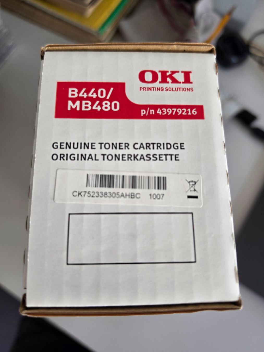 Oki Cartucce per stampanti & toner: Original OKI B440/MB480 Extra High Capacity Toner, 43979216 – Nuovo e nell'imballaggio originale da Winterthur venduto da Bratwurstbrater 1