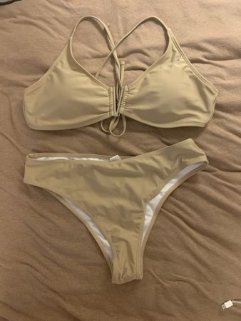 Maillot de bain SHEIN femme XL neuf, couleur sable tendance!
