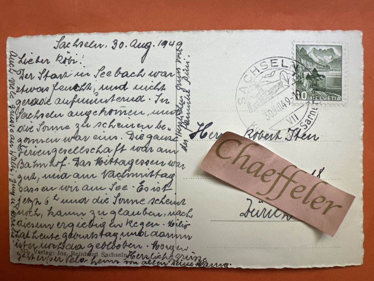 Cartes postales: Ansichtskarte Sachseln, Flüeli Ranft und Stempel 1949 – D'occasion à Zürich par Chaeffeler 1