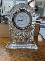 Tischuhr Waterford Crystal Glas Zieruhr, top Zustand!