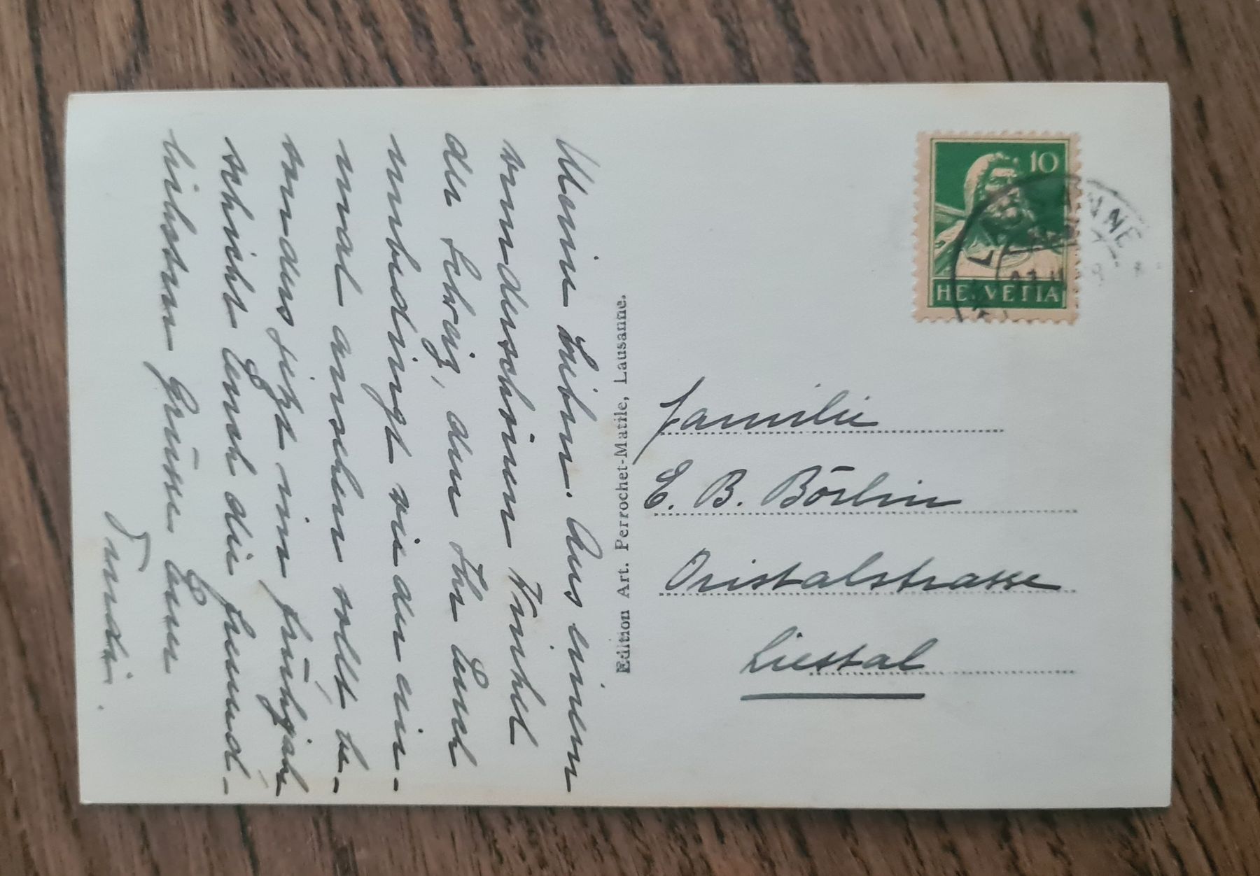 Cartoline postali: Ecole ménagère de Chailly/Lausanne – Usato da Ebikon venduto da Donar50 1