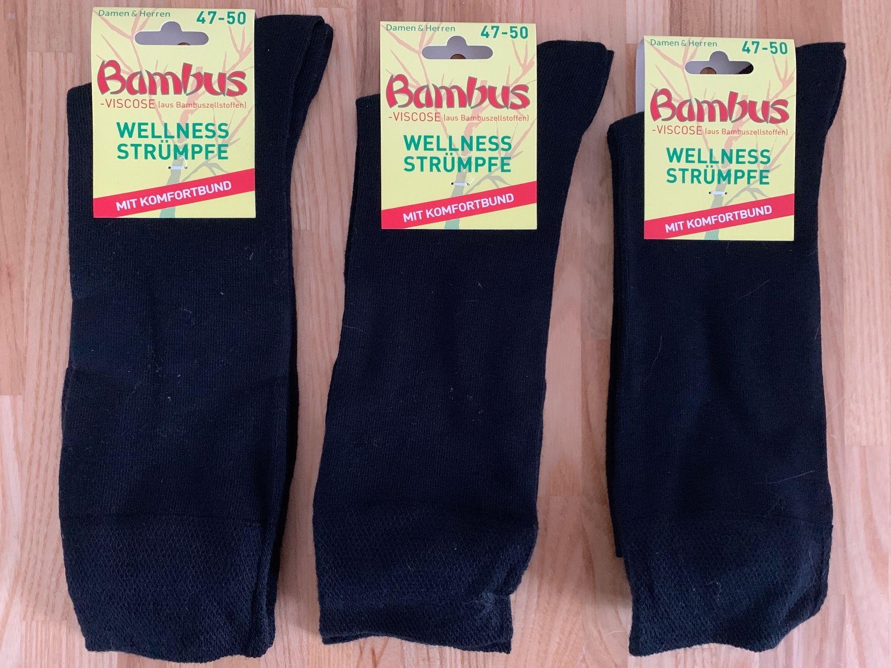 Socken: Socken Bambus Wellness Strümpfe 3er47-50 – Neu und originalverpackt aus Wettingen von Kawasaki987