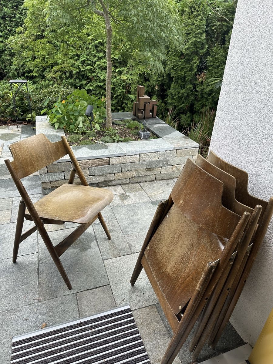 Sedie: 4 originale Egon Eiermann SE 18 Klappstühle, Wilde + Spieth – Usato da Zürich venduto da evelyn67 6