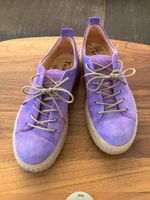 Halbschuhe, Velourleder, Lavendel, Think!, Gr. 36, 1xgetrage