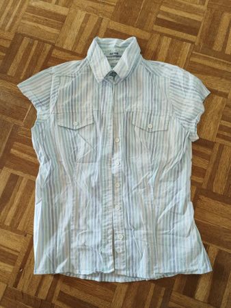 Marisa Damen Sommer Bluse Gr 34 XS gestreift blau/weiss Hemd
