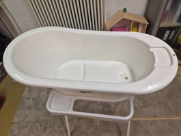 Babybadewanne mit Gestell&Neugeborenen-Badeeinsatz (komplett