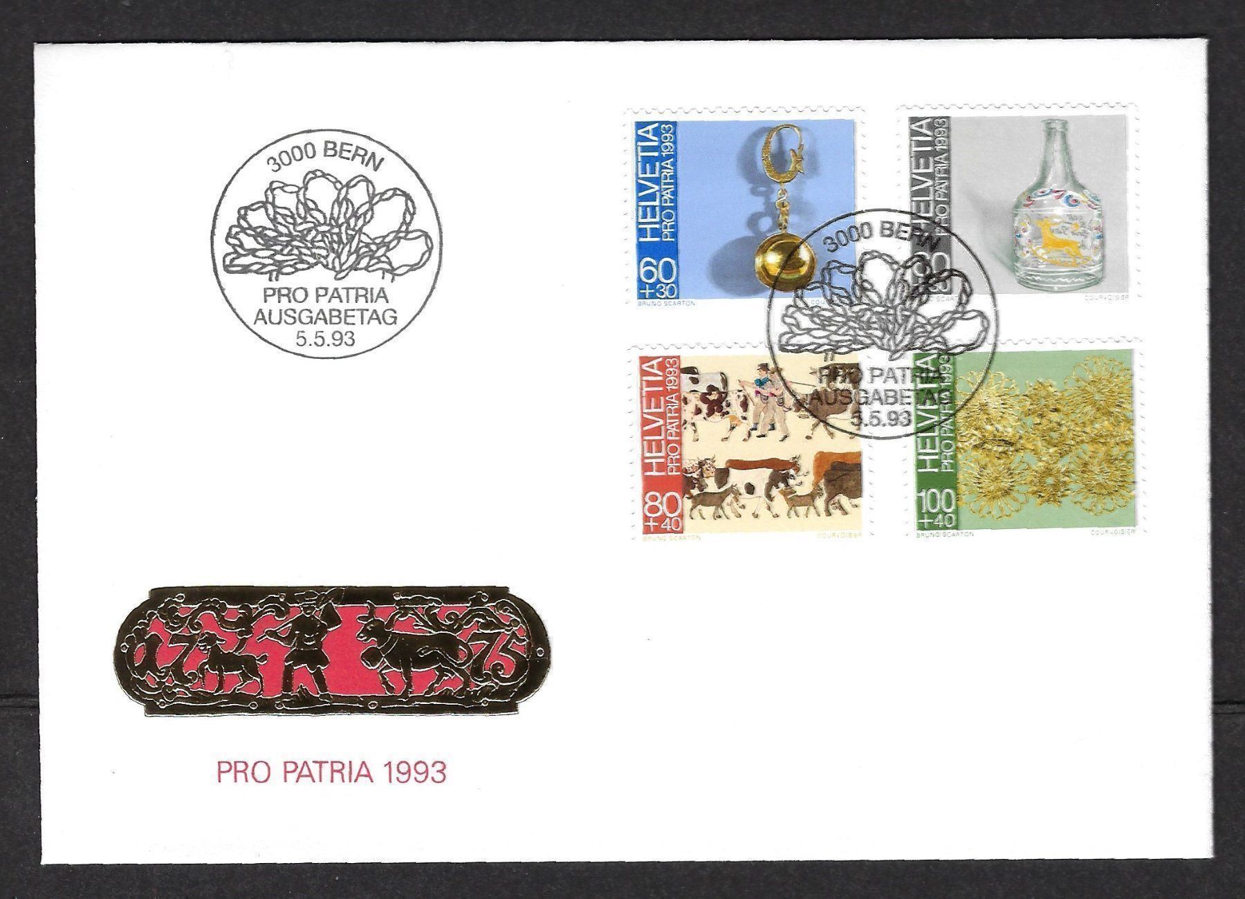 Tutti i francobolli: Pro Patria 1993, Ersttagsbrief – Usato da Luzern venduto da Einh0rn