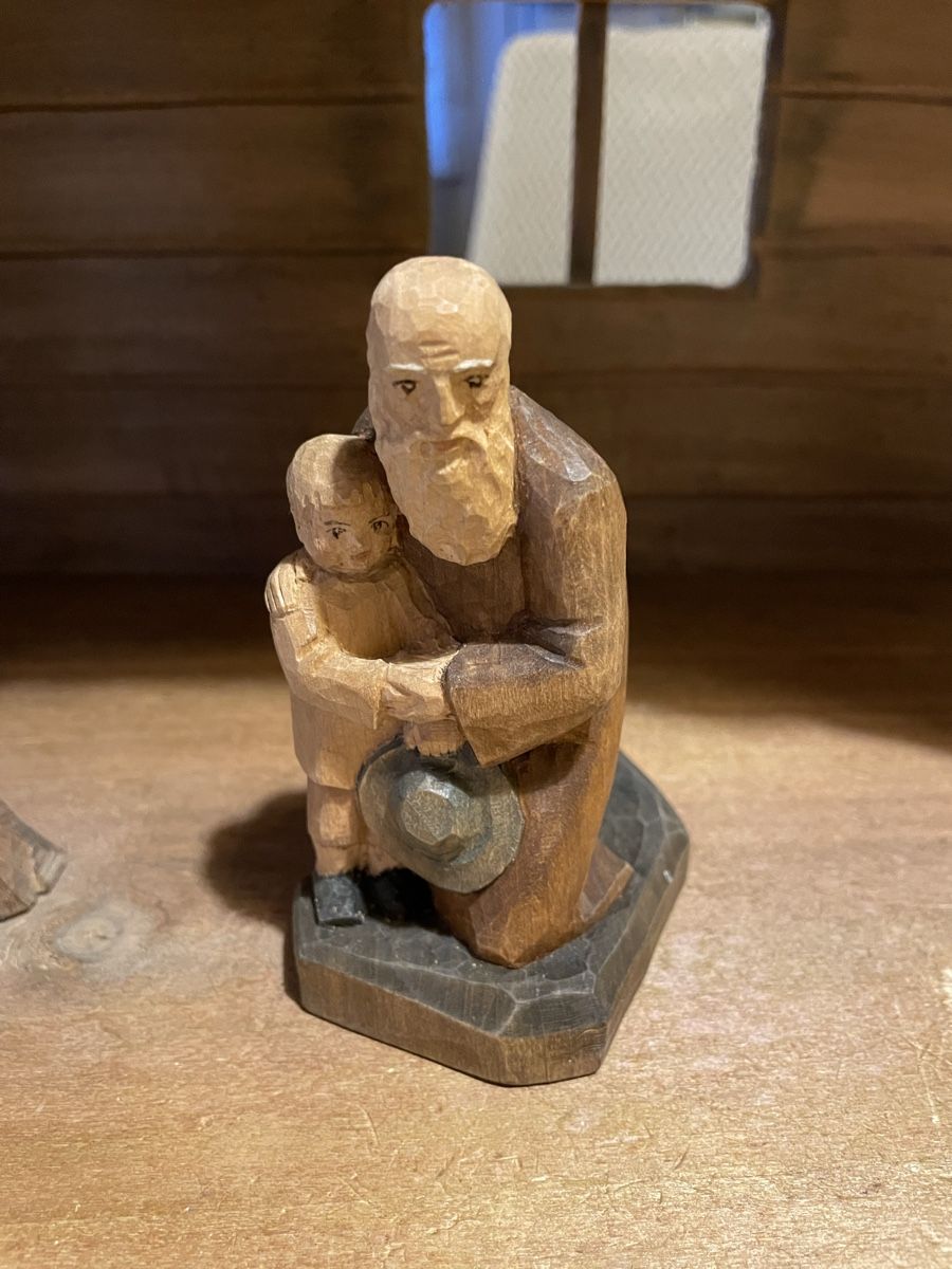 Statuette: Hirte mit Knabe E. Thomann Brienz – Usato da Flawil venduto da Naphtali 1