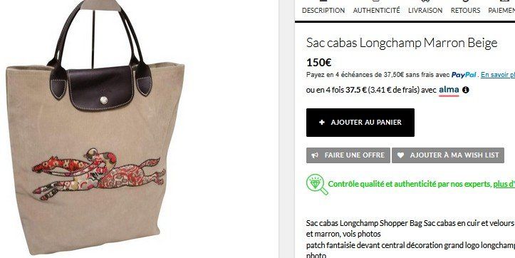 Longchamp Borse da donna: Longchamp Tasche / sac  Shopper – Usato da Collonges venduto da arashee 9