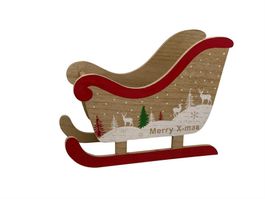 Weihnachtlicher Holzschlitten - Dekoration für die Festtage