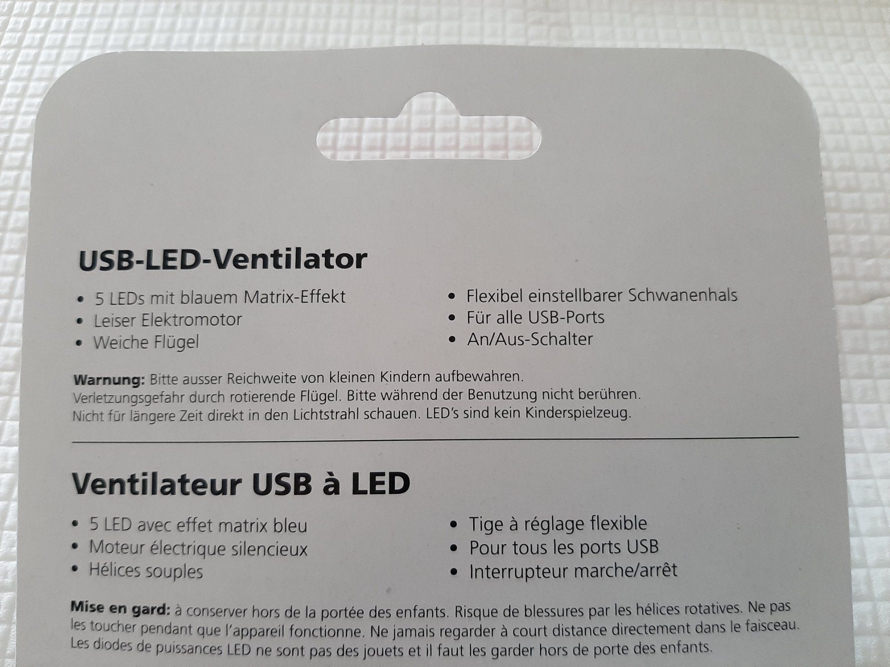 Ventilatori: USB LED FAN, Ventilator, 5 LED's mit blauem Matrix-Effekt – Nuovo e nell'imballaggio originale da Zürich venduto da Zurich 3