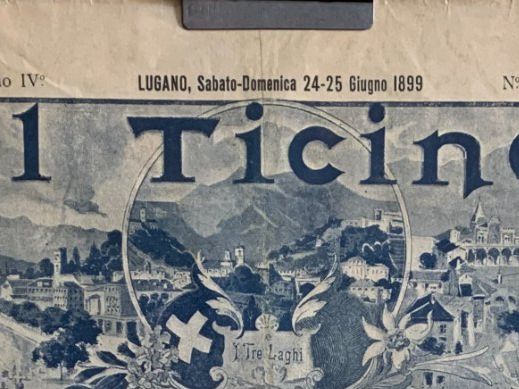 Documenti: Ticino - Lugano - "Il Ticino" - 1899 – Usato da Sorengo venduto da 74in 2