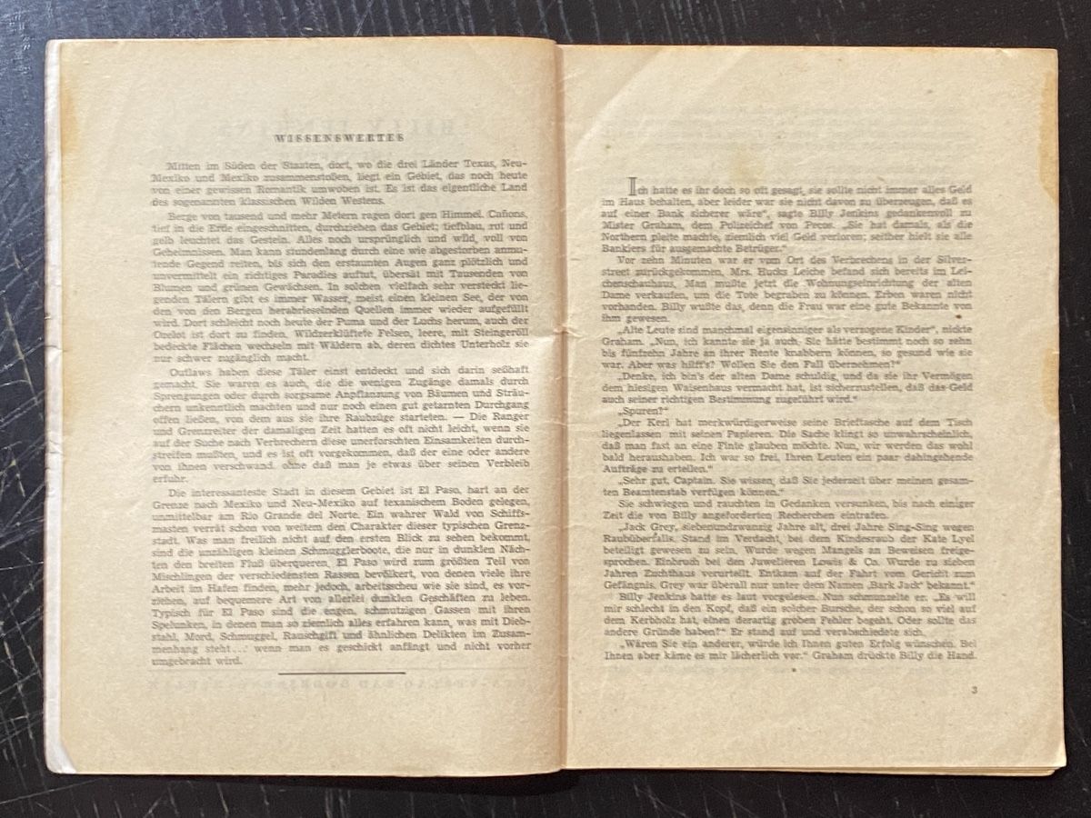 Libri: Antiquität: BILLY JENKINS / ER oder ICH /Feiner Western – Usato da Zuerich venduto da SonderArt-Wertgut 2
