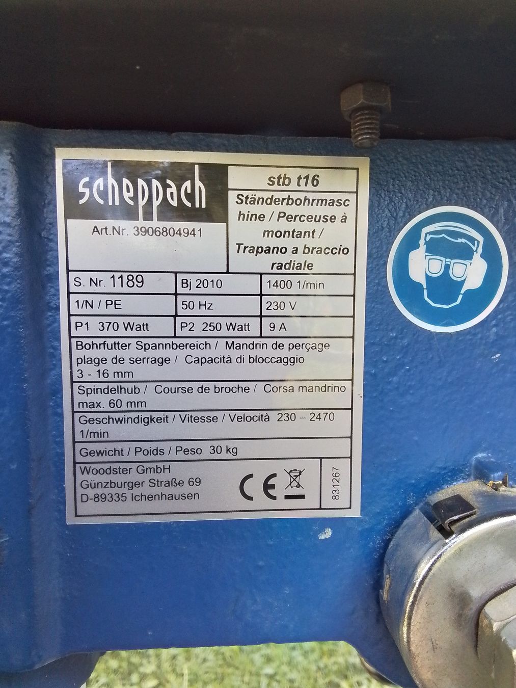 Scheppach Trapani: Tischbohrmaschine Scheppach – Usato da Tuttwil venduto da Habicht931 3