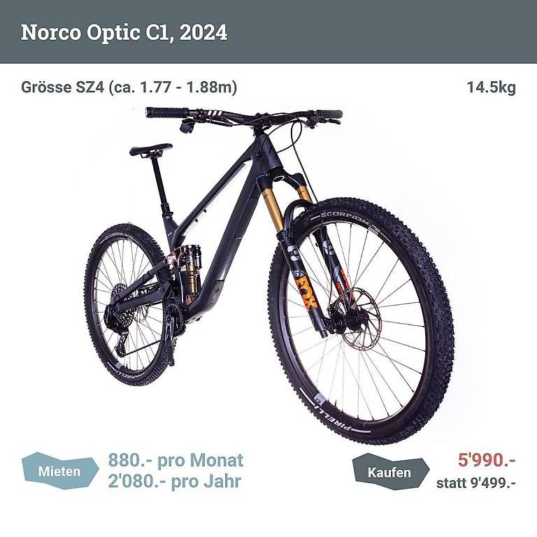 Velos: Norco Optic C1 (2024), Grösse SZ4 – Gebraucht aus Zürich von Bikerevier_GmbH 1