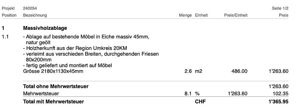 Plateaux: Eichentisch Platte – D'occasion à Solothurn par zh_moudi 1