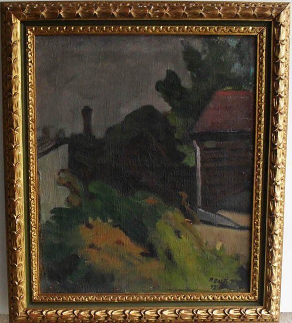 Gemälde: BARTH Paul B. OELG. Landschaft bei Paris – Gebraucht aus Basel von basilisk04