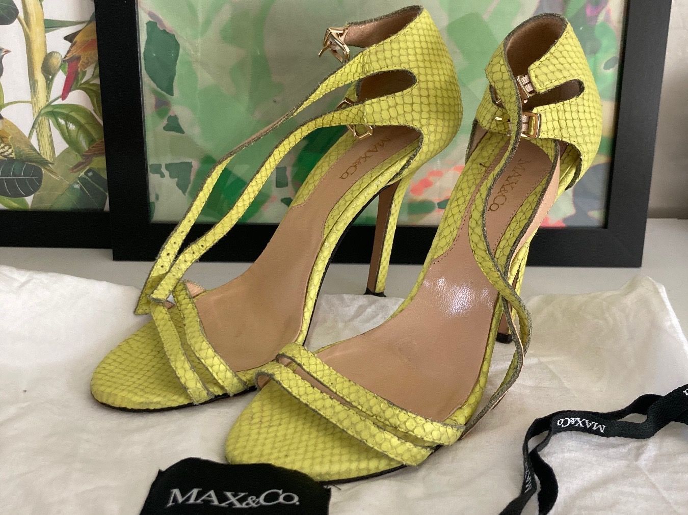 Max Mara Damenschuhe: Max&Co Sandalen Highheels, gelb. – Gebraucht aus Zürich von eli-rezz