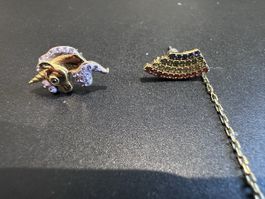 Orecchini fantasia: arcobaleno e unicorno Swarovski