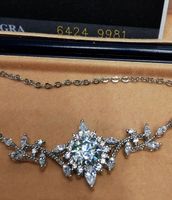 Collier argent avec diamant de moissanite de 1 ct certifié