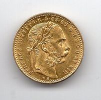 (297) Ungarn, 20 Franken, 8 Forint, 1886, Wappen