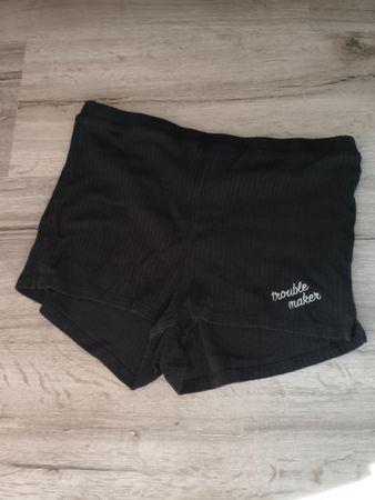 Pantaloncini corti neri a costine scritta buone condizioni