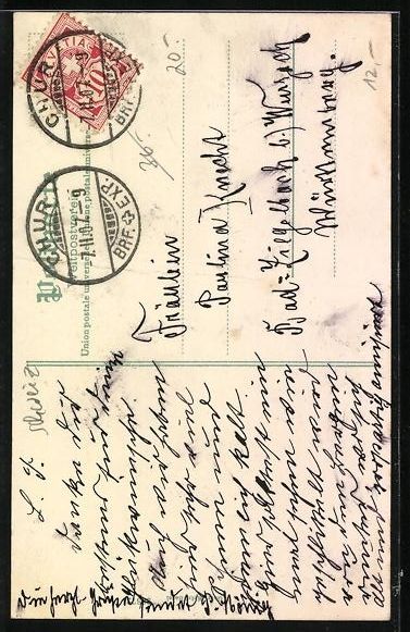 Cartoline postali: Passugg, Quellenhaus und Kurjaus, Buchst – Usato da Berlin venduto da bartko-reher 1